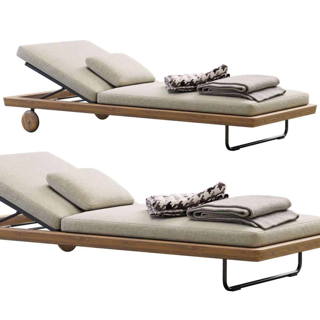 Sunray Daybed - 3D Model for Corona