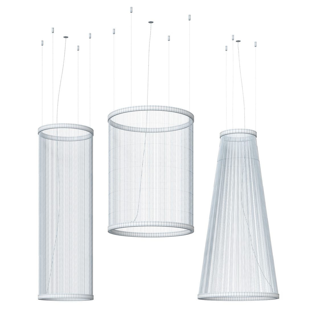 Vibia Hanging Lights Array - 3D Model for VRay, Corona