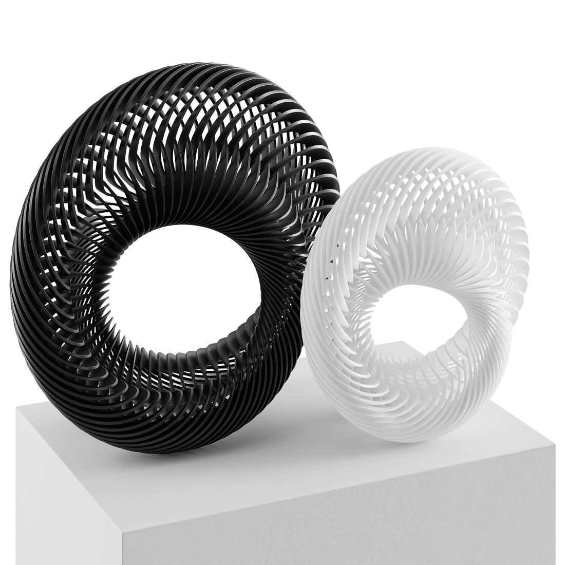 Abstract Sculpture Nautilus Mobius 3D Model for VRay, Corona | CGMood