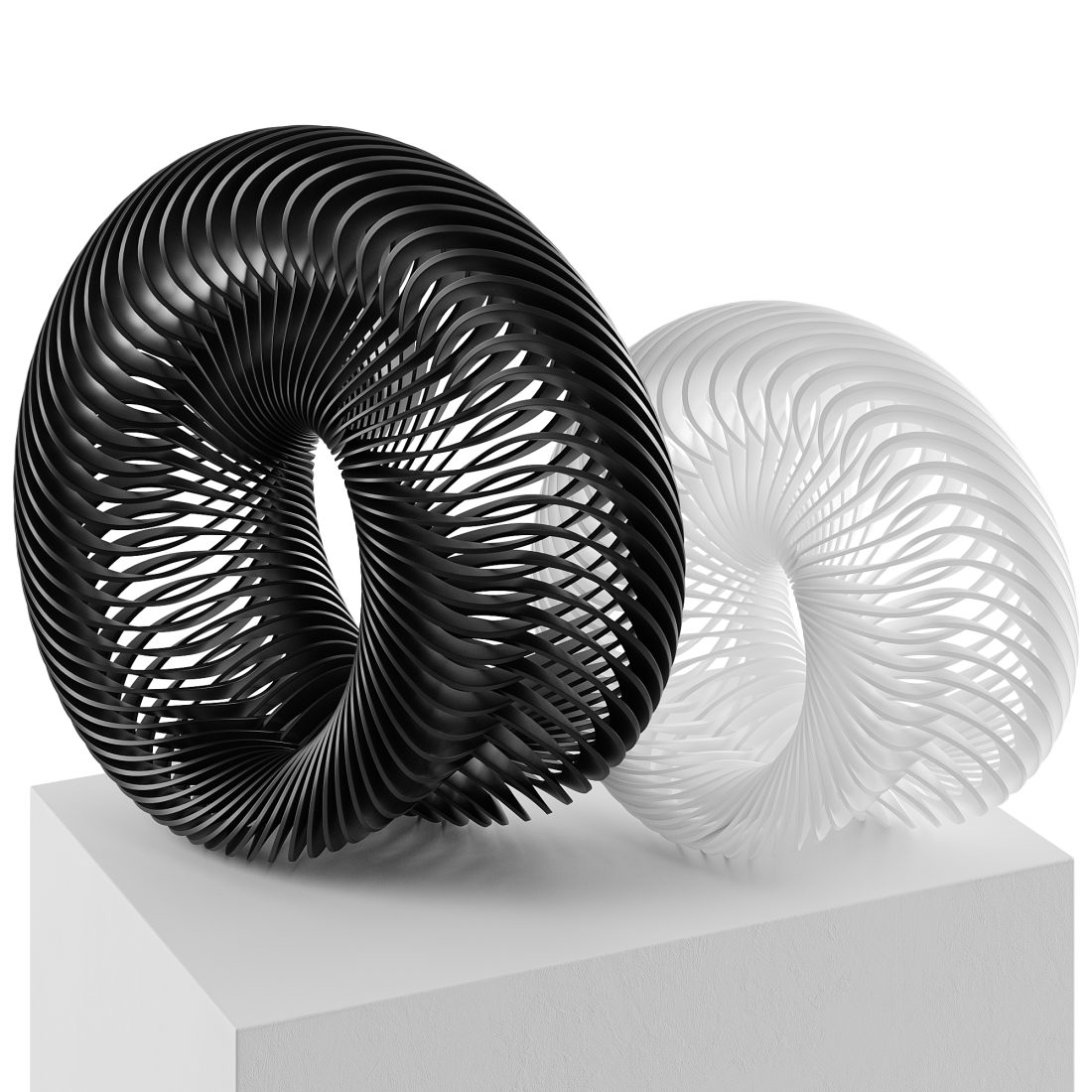Abstract Sculpture Nautilus Mobius 3D Model for VRay, Corona | CGMood