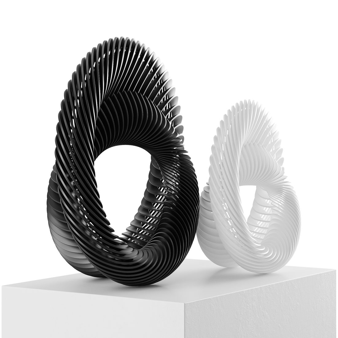 Abstract Sculpture Nautilus Mobius 3D Model for VRay, Corona | CGMood