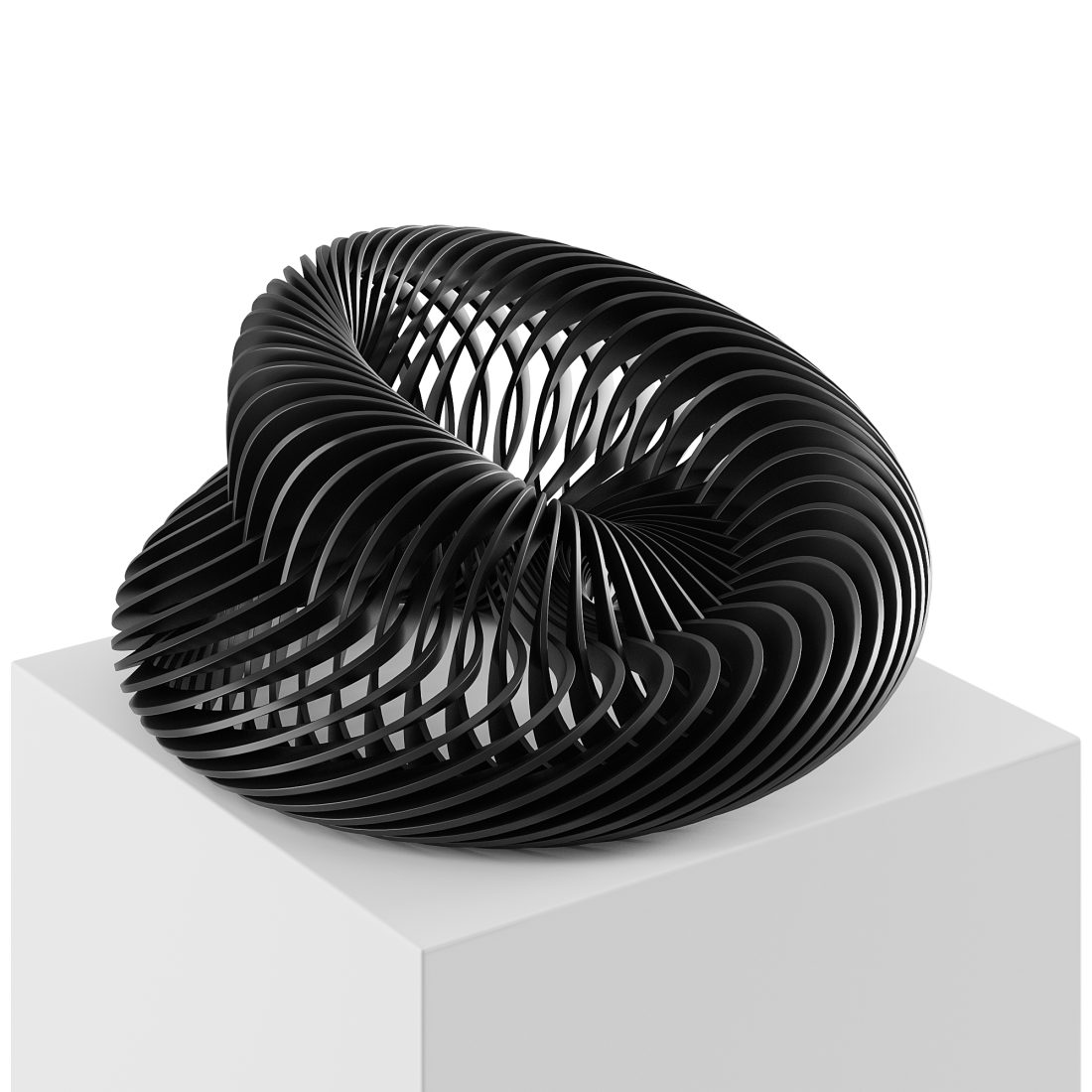 Abstract Sculpture Nautilus Mobius 3D Model for VRay, Corona | CGMood