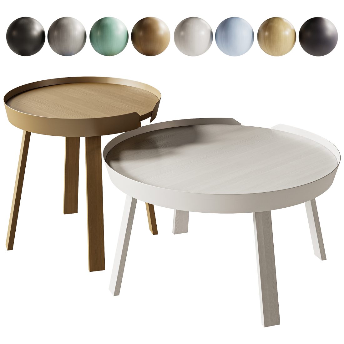 Around Coffee Table 3D Model for VRay, Corona | CGMood