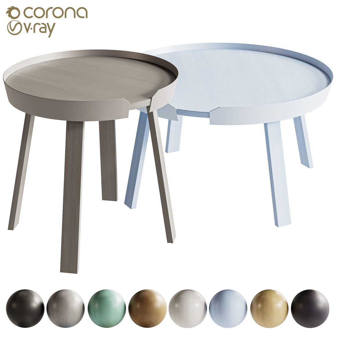 Around Coffee Table 3D Model for VRay, Corona | CGMood