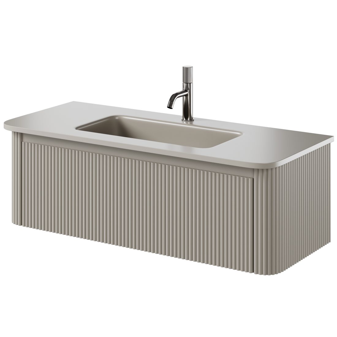 Robur Ribbed Vanity Unit Vanity Unit And Ribbed Cabinet Voi By Boheme 3D Model for VRay, Corona ...