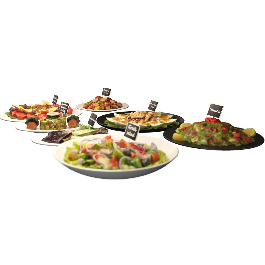 Food Deli & Catering Display Cabinet 3D Model for VRay, Corona | CGMood