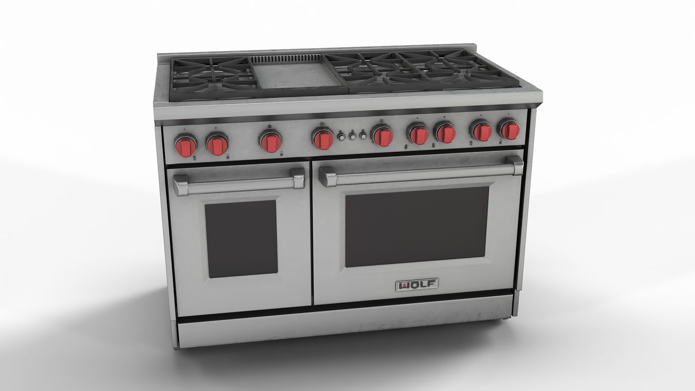 Gr486g Wolf Gas Range Gr486g 3D Model for VRay, Corona | CGMood