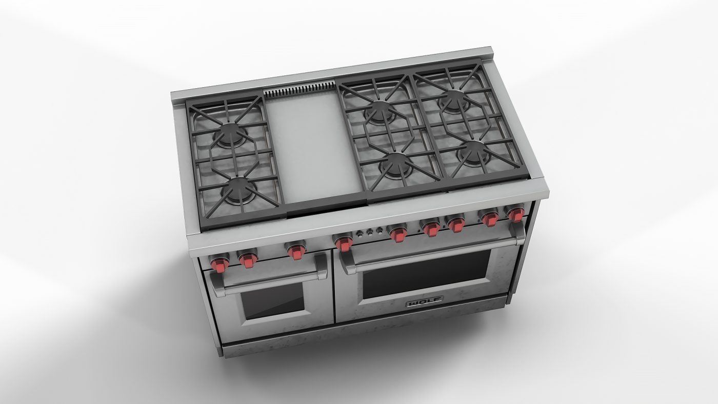 Gr486g Wolf Gas Range Gr486g 3D Model for VRay, Corona | CGMood