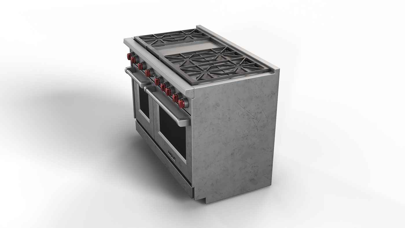 Gr486g Wolf Gas Range Gr486g 3D Model for VRay, Corona | CGMood