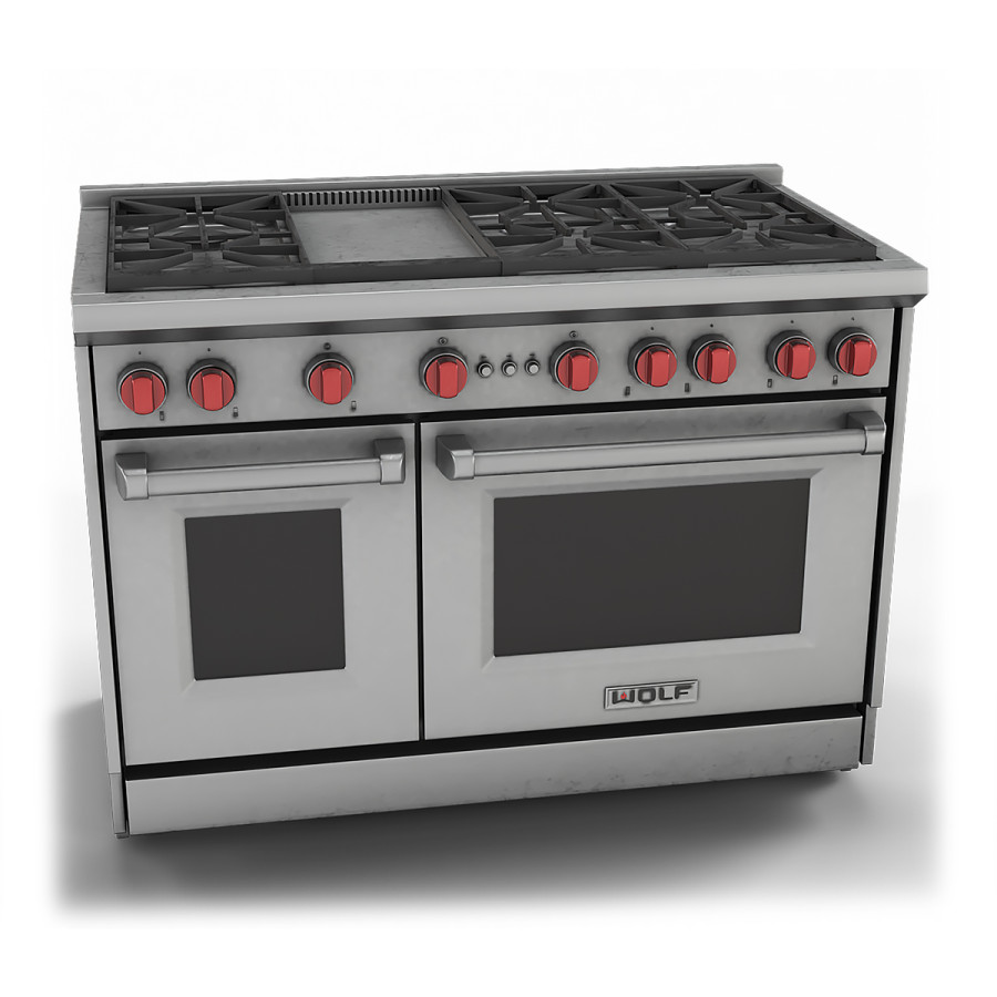 Gr486g Wolf Gas Range Gr486g 3D Model for VRay, Corona | CGMood