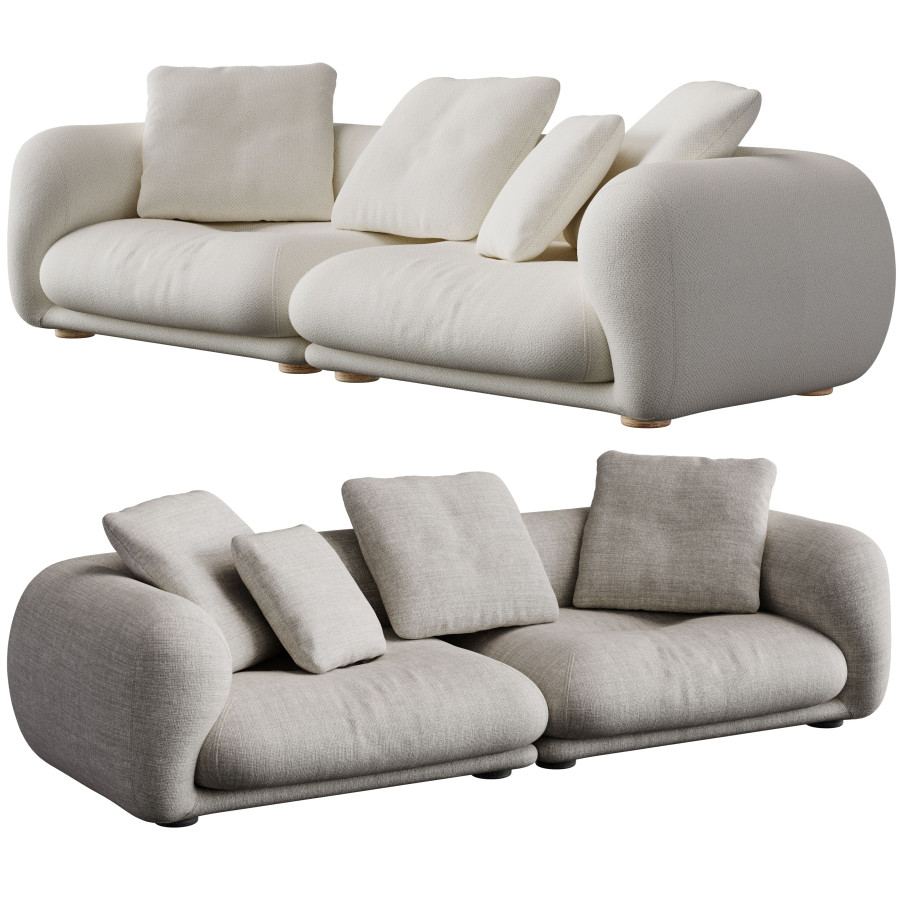 Metime Sofa By Moroso - 3D Model for Corona