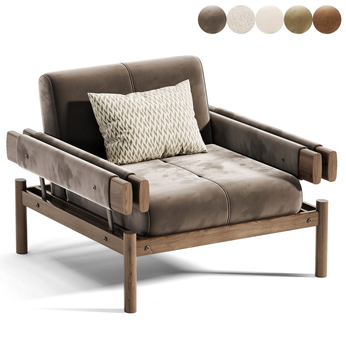 Pair Of Mp-19 Armchair By Percival Lafer 3D Model for Corona | CGMood