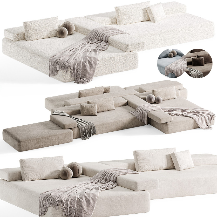 Cinder Block Scroll Sofa Modern By Wendelbo by Neeoo