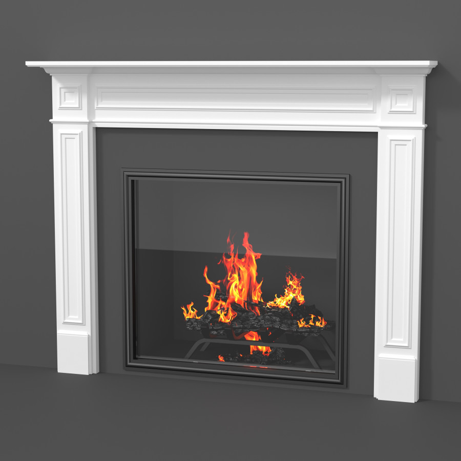 Pearl Mantels Interior Opening Crisp Fireplace by Timur Kozodaiev