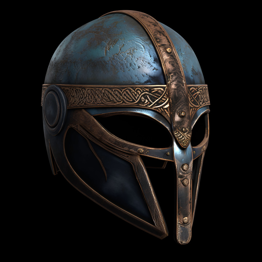 D76 Medival Helmet 01- By Lowpoly Mesh | Stl by Hemase