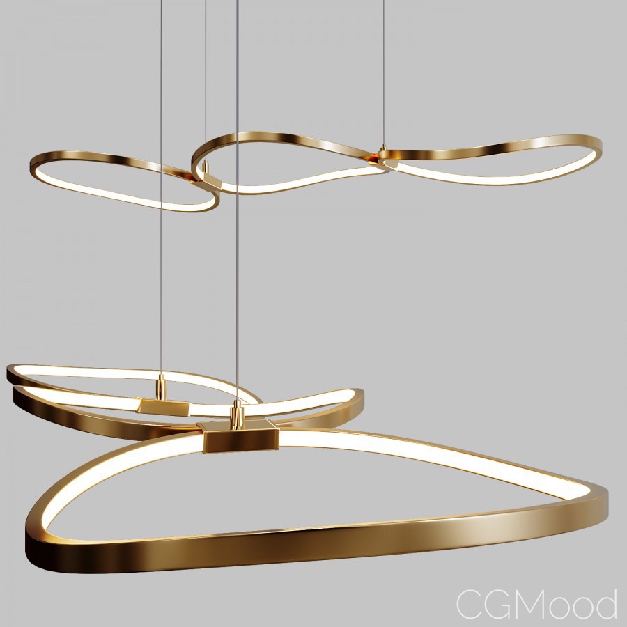 Chandelier Infinity Line - 3D Model for Corona