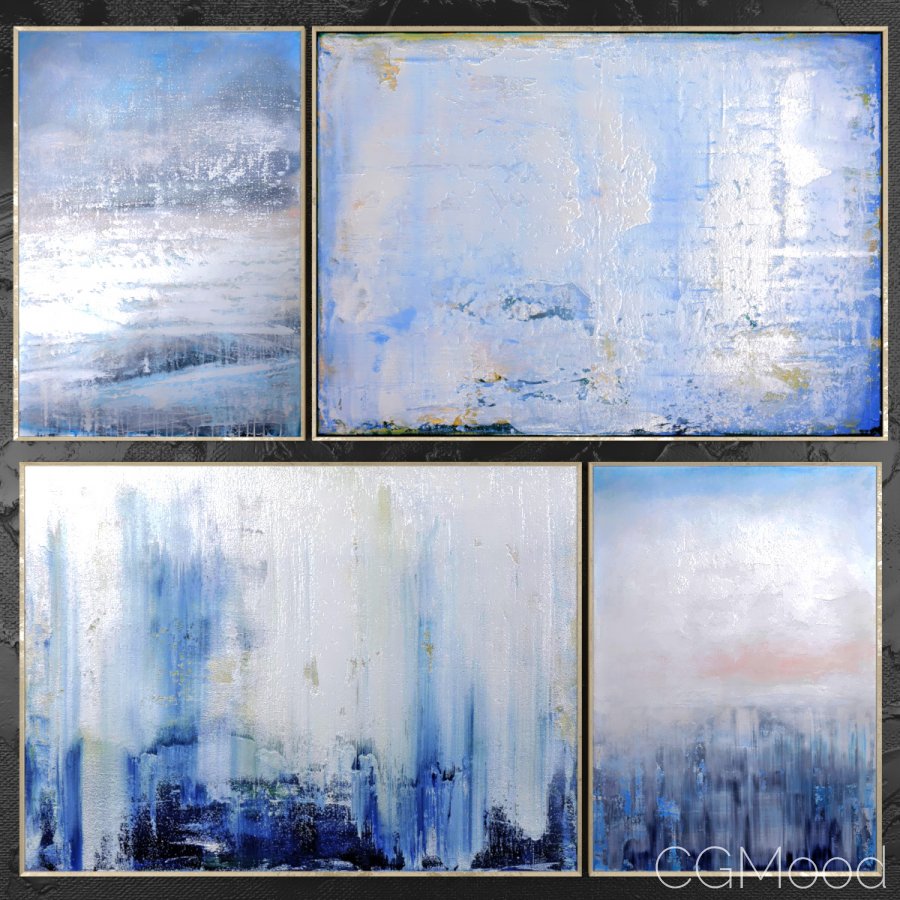 Paintings Abstract | Set 12 - 3D Model for VRay