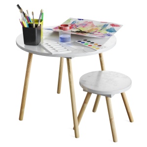 Jimi Childrens Table And Stool With Artists Kit