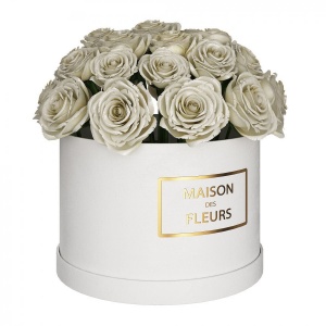 White Roses In Box