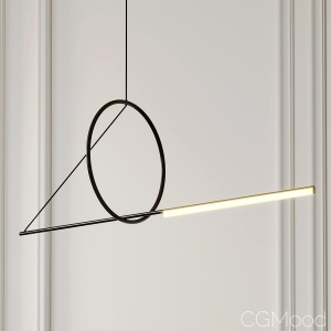 Cercle Et Trait Linear Suspension By Cvl Luminaire