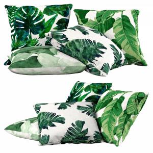 Pillow Set 02 | Tropical Banana Leaves