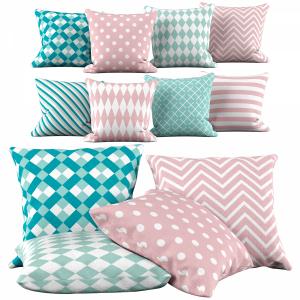 Pillow Set 25 | Mint And Pink