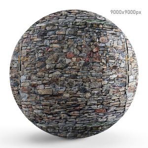 Natural Stone Wall Texture. Pbr