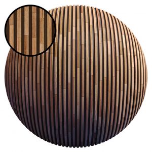 Striped Wood Panel M / Pbr / Png / 4k