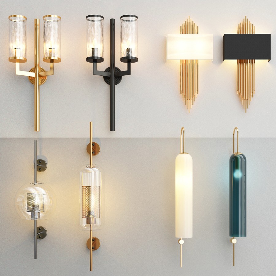 Wall Lamp Collection 3D Model for VRay | CGMood