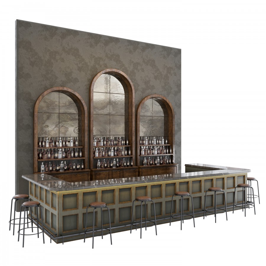 Loft Bar 3D Model for Corona | CGMood
