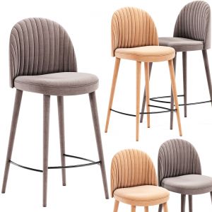 Mauricette Ecru Bar Stool And Chair