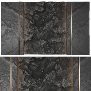 Wall Panel With A  Black Rock