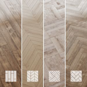 Wood Floor Pine Oak Set 3
