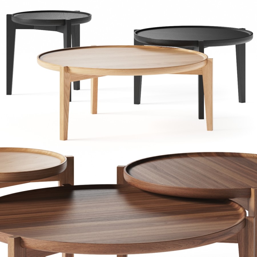 Rejuvenation Wade Nesting Coffee Tables 3D Model for VRay, Corona | CGMood