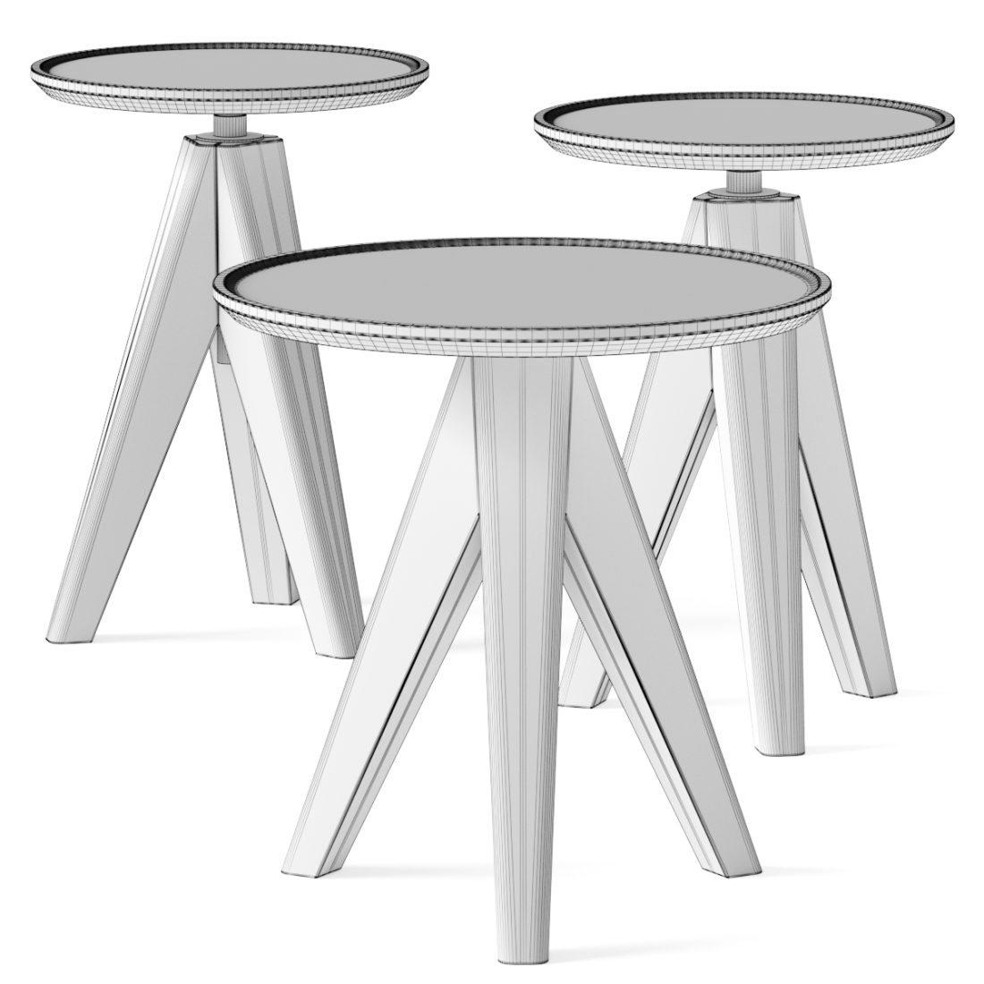 Rejuvenation Foss Adjustable Side Tables 3D Model for VRay, Corona | CGMood