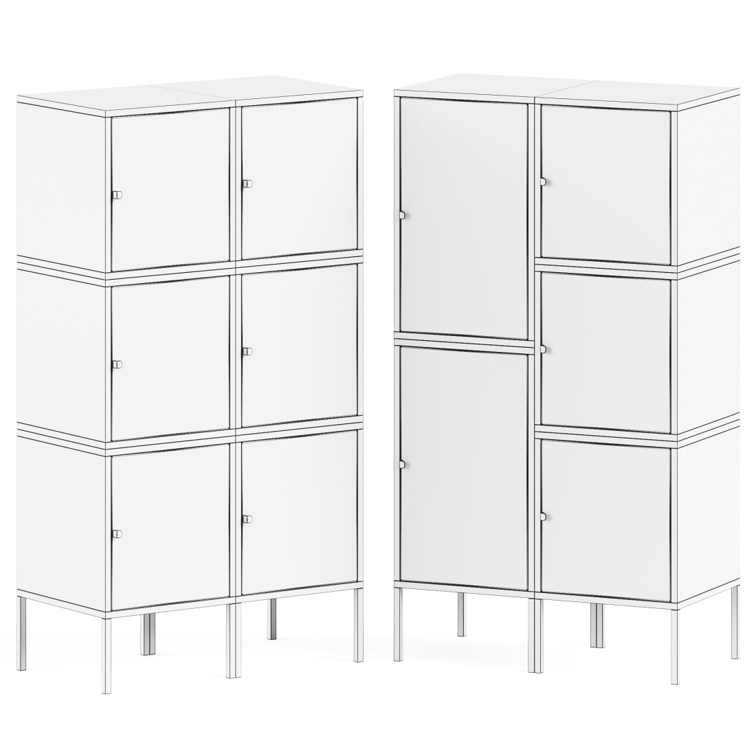Ikea HÄllan Cabinet Set 3D Model for Corona | CGMood