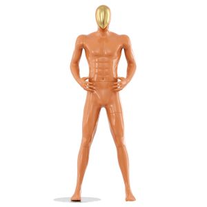 Sports Fitness Mannequin With Golden Face 165