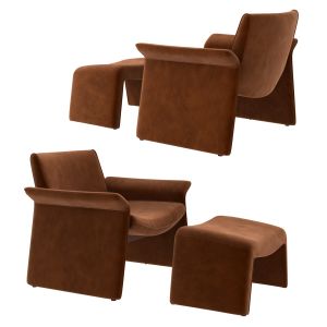 Verellen Furniture Oakley Lounge Chair  And Ottoma