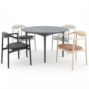 Jari Chair And Round Table By Brdr Kruger