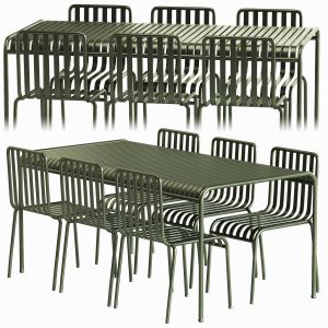 Palissade Table, Chair Olive