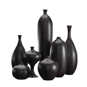 Turned Blackwood Vases