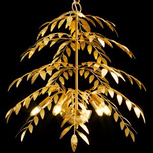 Large Distressed Gold Leaf Pendant