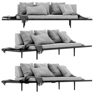 Modern Daybed With Floating Side Tables By Casara
