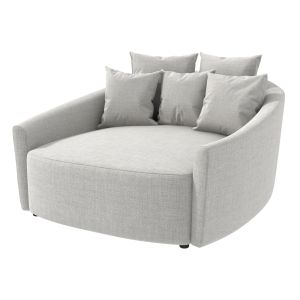 Claudia 62 Inch Curved Slopped Arm Loveseat