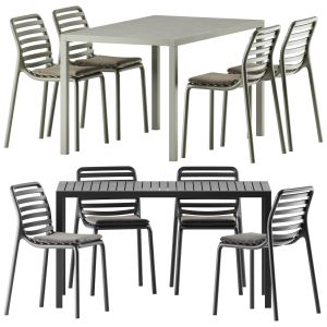 Cube Table And Doga Bistrot Upholstered Outdoor
