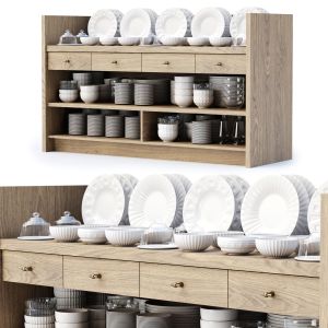 Mira Restaurant Cabinet With Dishes V2
