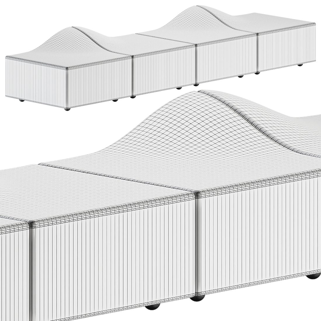 Sofa Onda Collection By Sedex Design - 3D Model for Corona