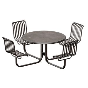 Metal Outdoor Furniture - Round Table With Chairs