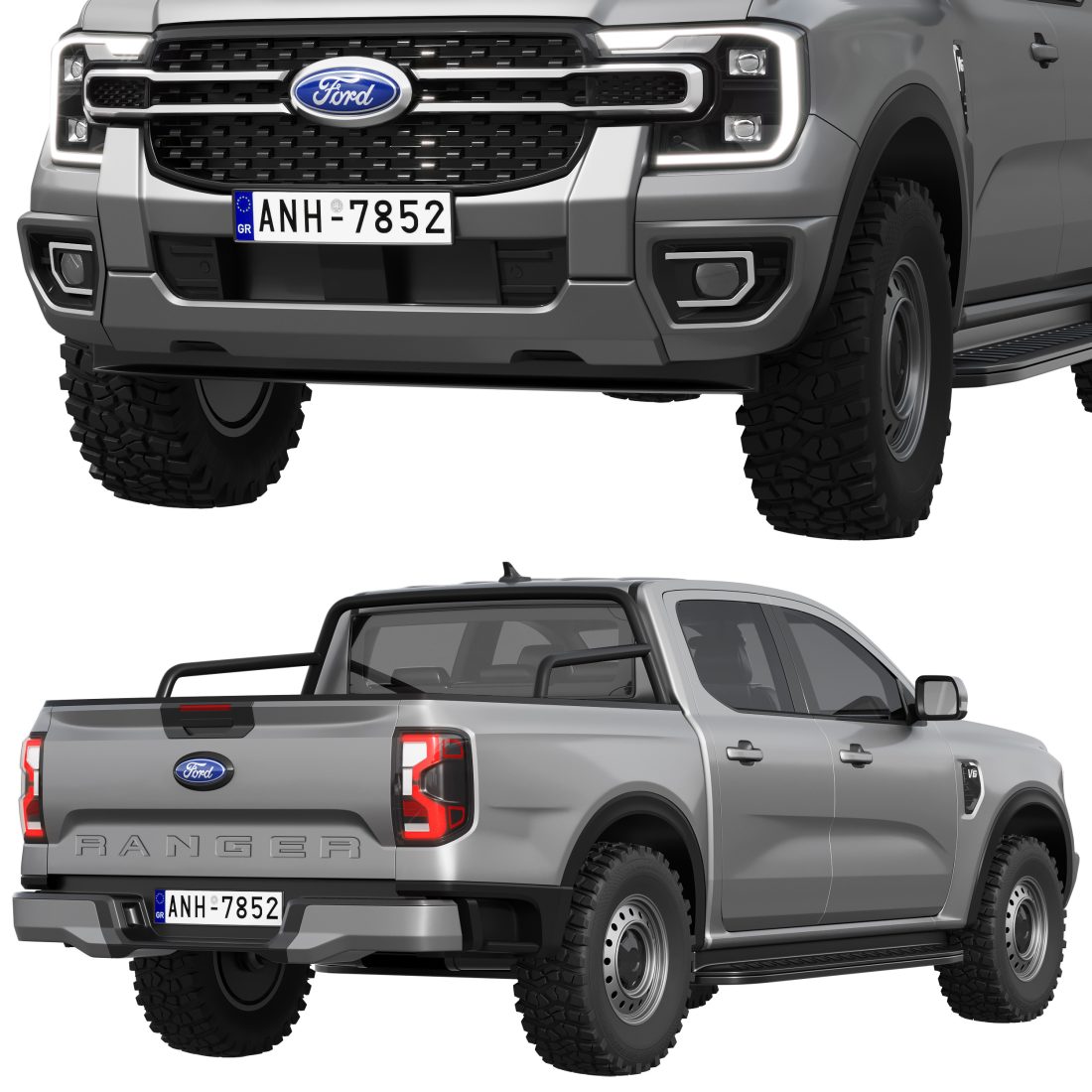 Ford Ranger XLT 2023 3D Model for Corona | CGMood