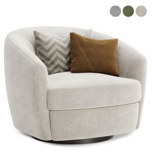 Marcy Upholstered Swivel Barrel Chair